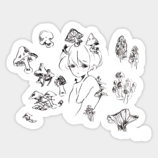 mushrooms Sticker